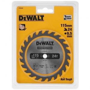 DT20420 Пильный диск Dewalt 115 х 9,5 - 24 зуба, по дереву