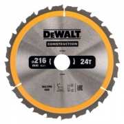 DT1952 Пильный диск Dewalt 216 х 30, по дереву с гвоздями